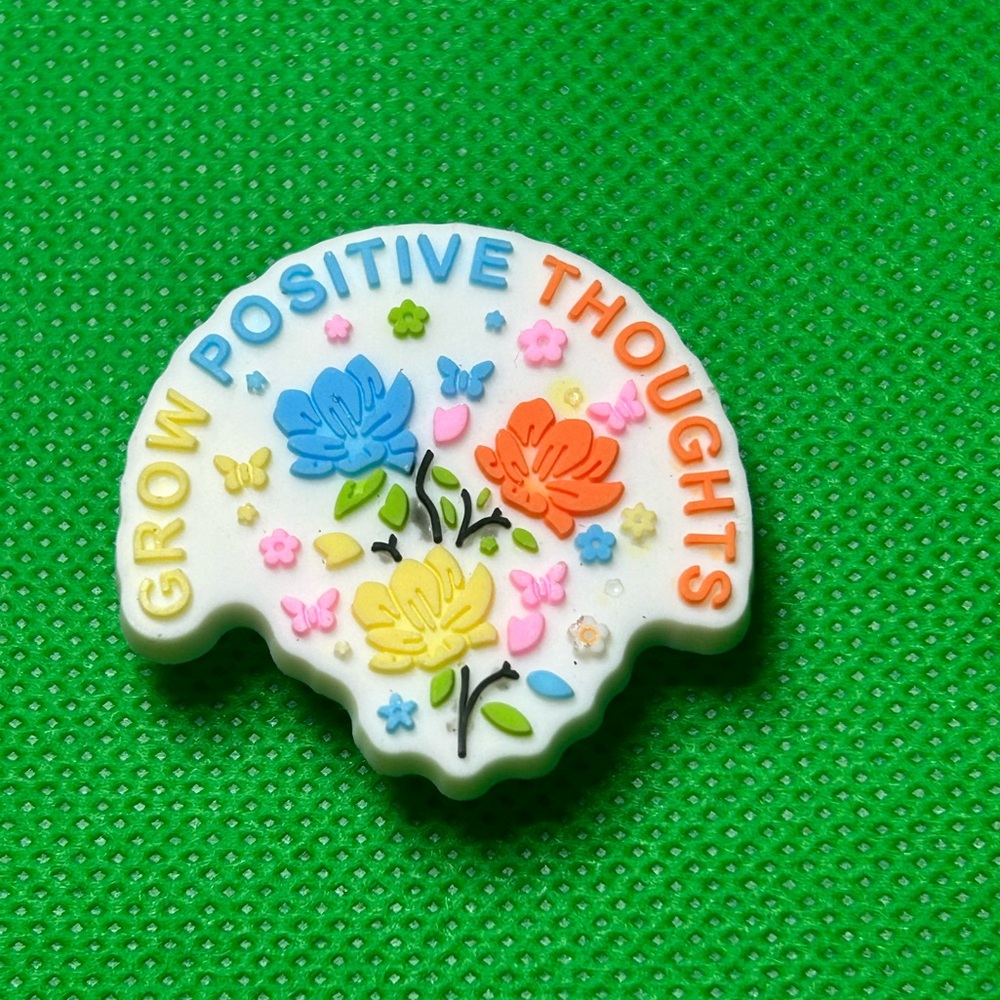 🌼 (5/$10 or 10/$15) NEW Affirmations Croc Charm Grow Positive Thoughts